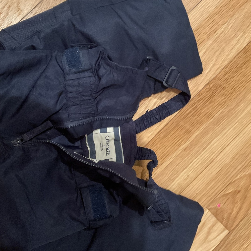 toddler snow pants size 2T navy waterproof snow bib for toddler boy
